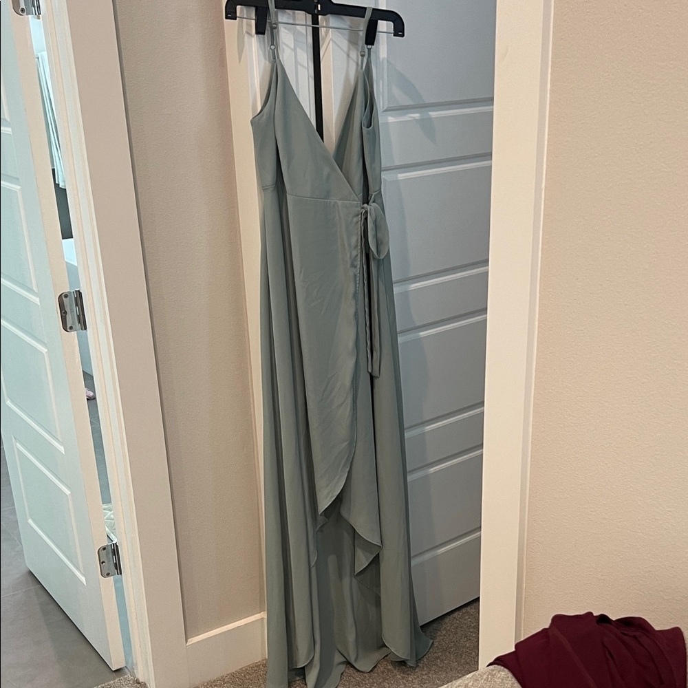 Show Me Your MuMu High Low Dress in Sage